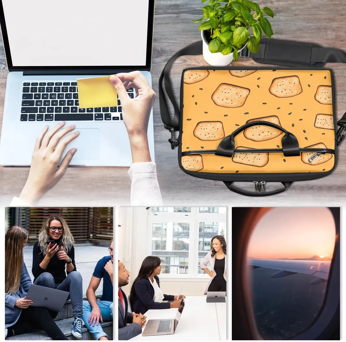 Laptop Shoulder Bag for 13-15 Inch Waterproof Laptop Sleeve Case Bag Slim Computer Carry Case Computer Cases for Laptops