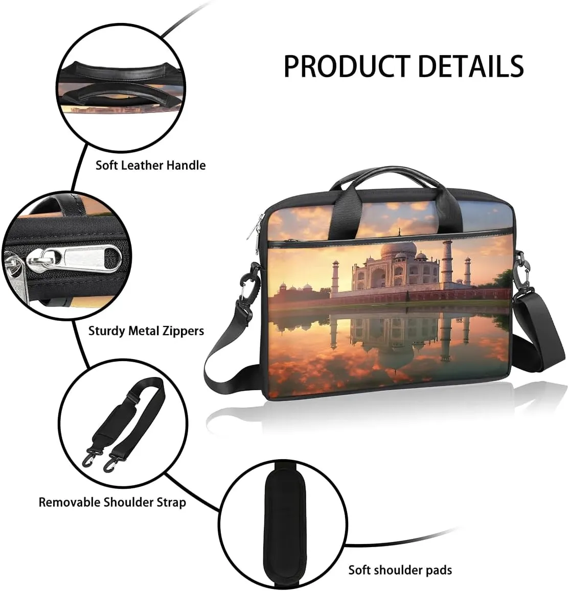 Laptop Shoulder Bag for 13-15 Inch Waterproof Laptop Sleeve Case Bag Slim Computer Carry Case Computer Cases for Laptops