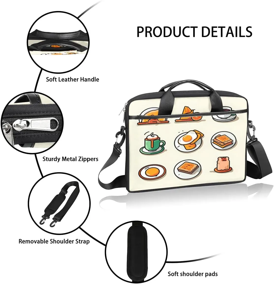 Laptop Shoulder Bag for 13-15 Inch Waterproof Laptop Sleeve Case Bag Slim Computer Carry Case Computer Cases for Laptops