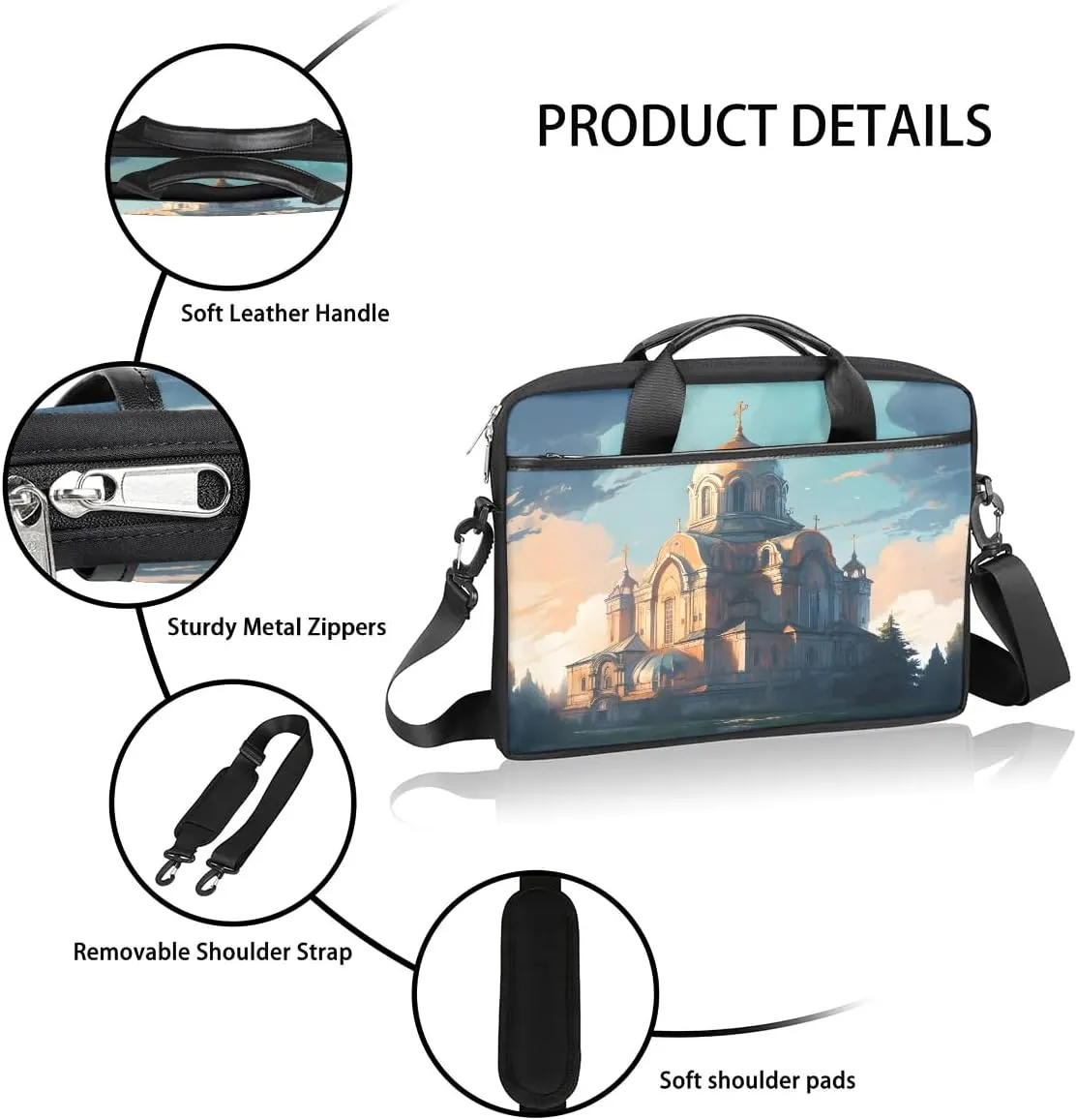 Laptop Shoulder Bag for 13-15 Inch Waterproof Laptop Sleeve Case Bag Slim Computer Carry Case Computer Cases for Laptops