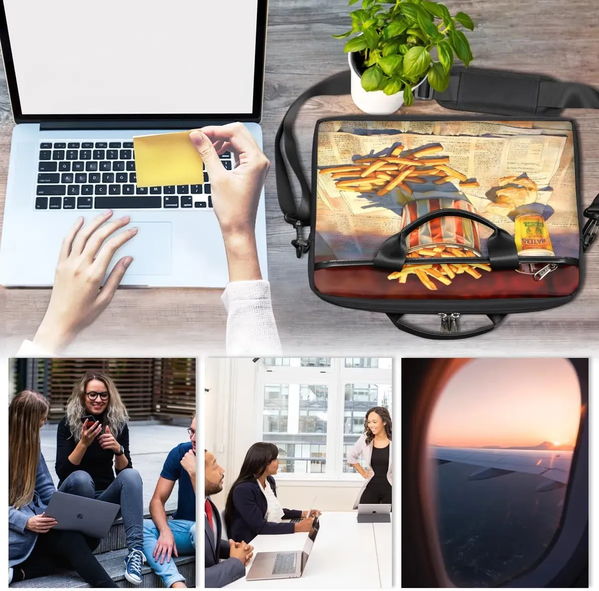 Laptop Shoulder Bag for 13-15 Inch Waterproof Laptop Sleeve Case Bag Slim Computer Carry Case Computer Cases for Laptops