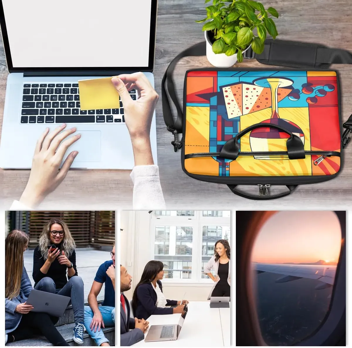 Laptop Shoulder Bag for 13-15 Inch Waterproof Laptop Sleeve Case Bag Slim Computer Carry Case Computer Cases for Laptops