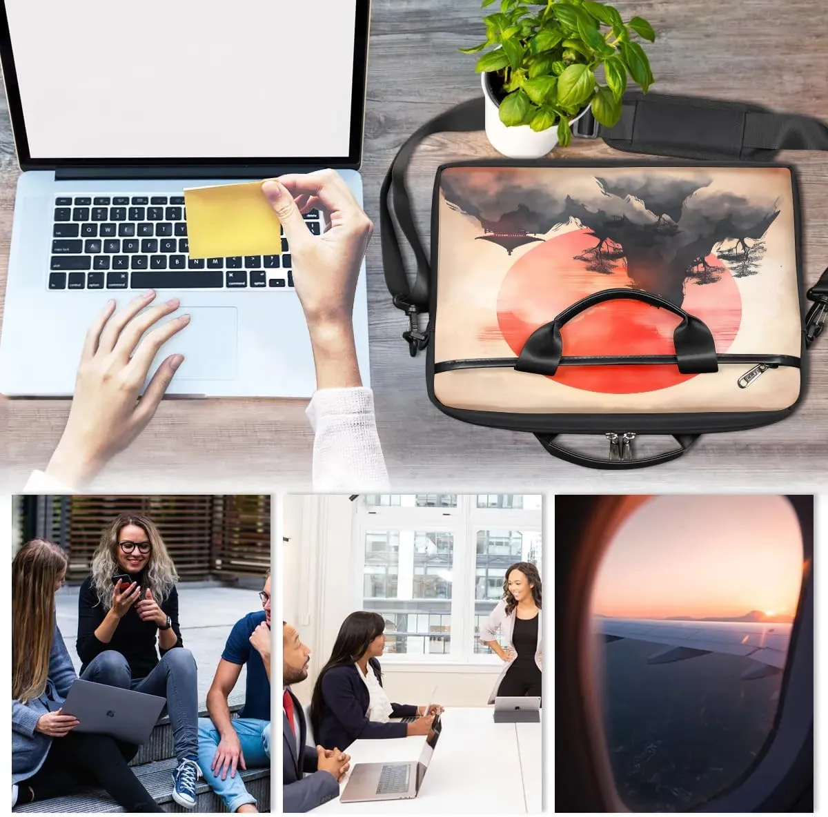 Laptop Shoulder Bag for 13-15 Inch Waterproof Laptop Sleeve Case Bag Slim Computer Carry Case Computer Cases for Laptops