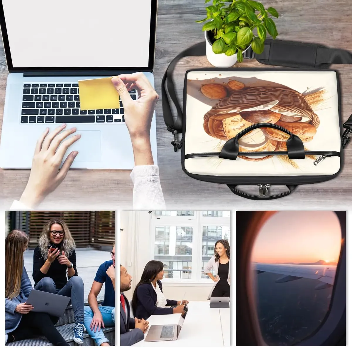 Laptop Shoulder Bag for 13-15 Inch Waterproof Laptop Sleeve Case Bag Slim Computer Carry Case Computer Cases for Laptops