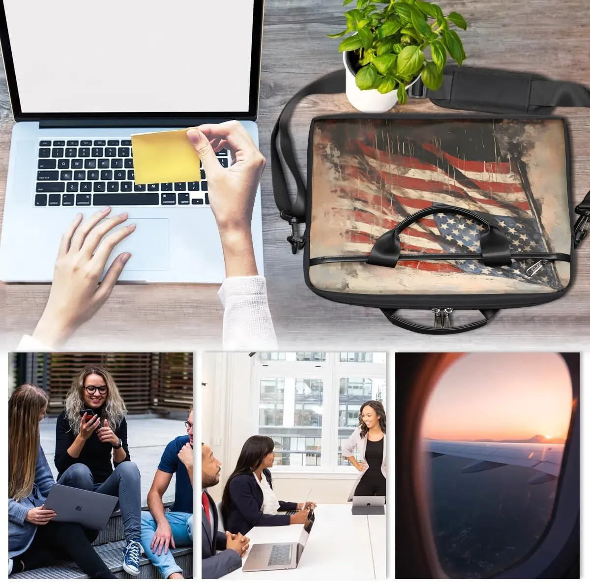 Laptop Shoulder Bag for 13-15 Inch Waterproof Laptop Sleeve Case Bag Slim Computer Carry Case Computer Cases for Laptops