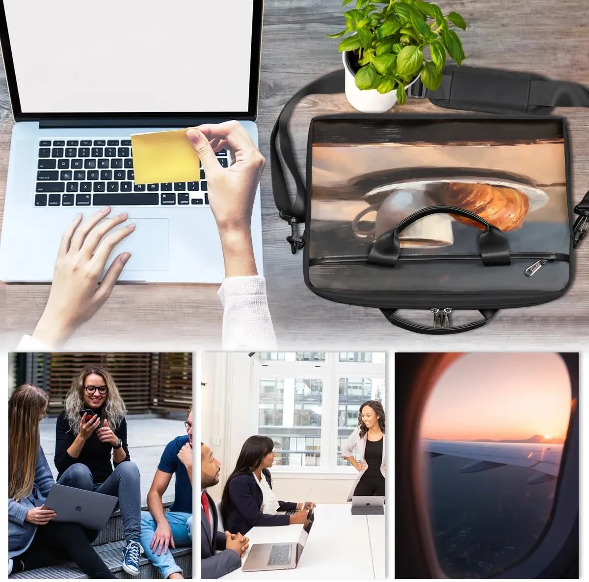 Laptop Shoulder Bag for 13-15 Inch Waterproof Laptop Sleeve Case Bag Slim Computer Carry Case Computer Cases for Laptops