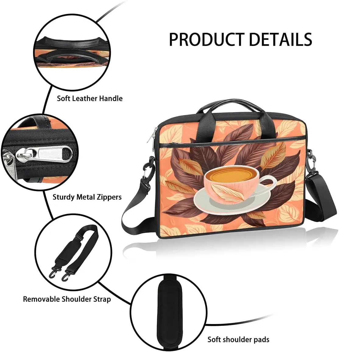 Laptop Shoulder Bag for 13-15 Inch Waterproof Laptop Sleeve Case Bag Slim Computer Carry Case Computer Cases for Laptops