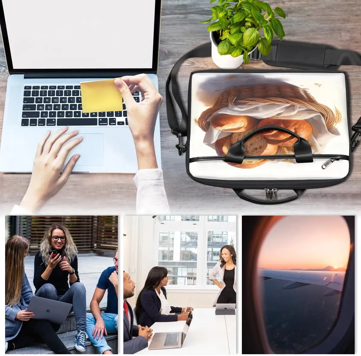 Laptop Shoulder Bag for 13-15 Inch Waterproof Laptop Sleeve Case Bag Slim Computer Carry Case Computer Cases for Laptops