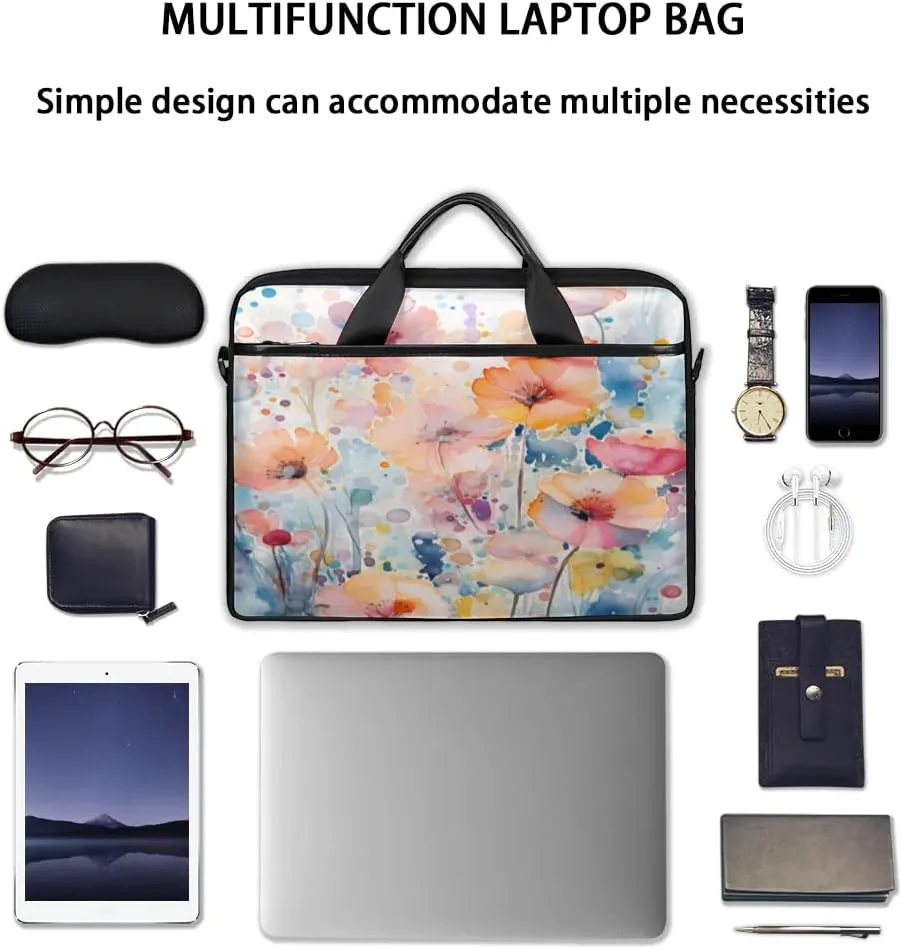Laptop Shoulder Bag for 13-15 Inch Waterproof Laptop Sleeve Case Bag Slim Computer Carry Case Computer Cases for Laptops