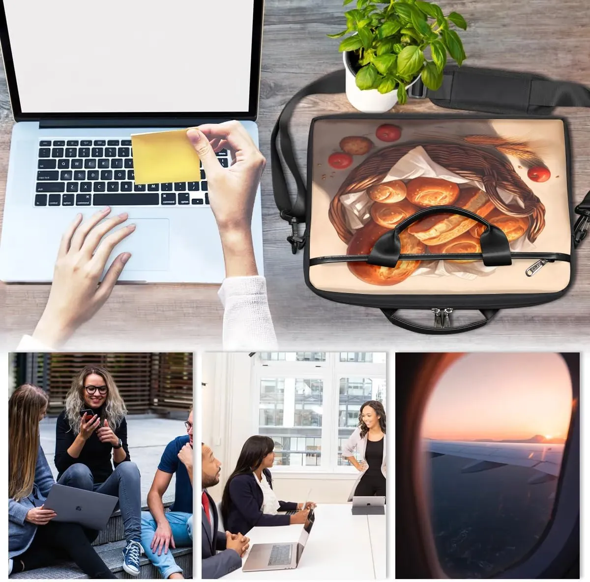 Laptop Shoulder Bag for 13-15 Inch Waterproof Laptop Sleeve Case Bag Slim Computer Carry Case Computer Cases for Laptops