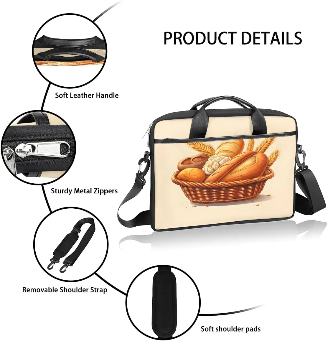 Laptop Shoulder Bag for 13-15 Inch Waterproof Laptop Sleeve Case Bag Slim Computer Carry Case Computer Cases for Laptops