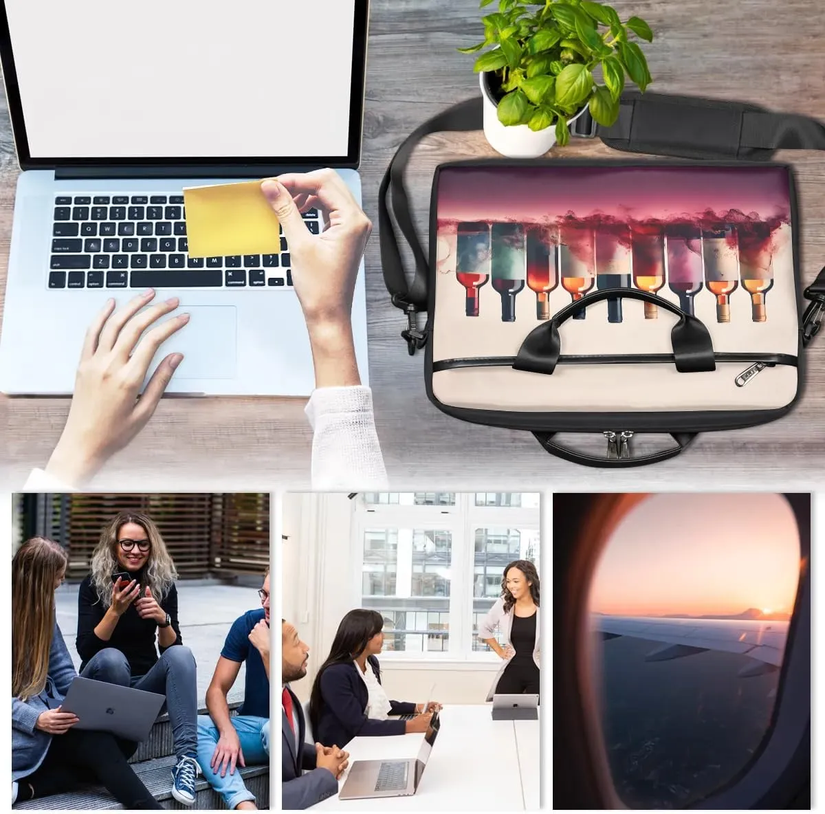 Laptop Shoulder Bag for 13-15 Inch Waterproof Laptop Sleeve Case Bag Slim Computer Carry Case Computer Cases for Laptops