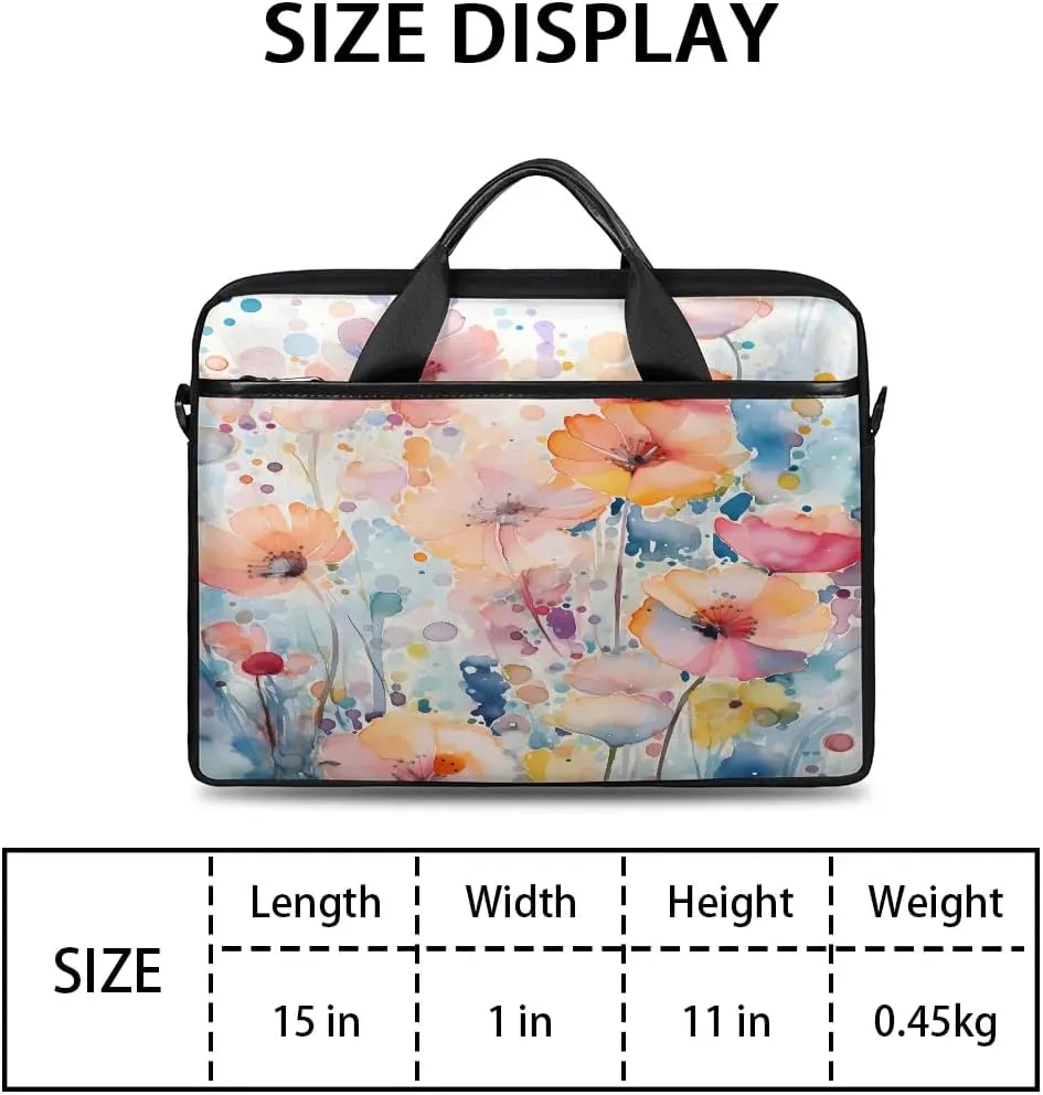 Laptop Shoulder Bag for 13-15 Inch Waterproof Laptop Sleeve Case Bag Slim Computer Carry Case Computer Cases for Laptops