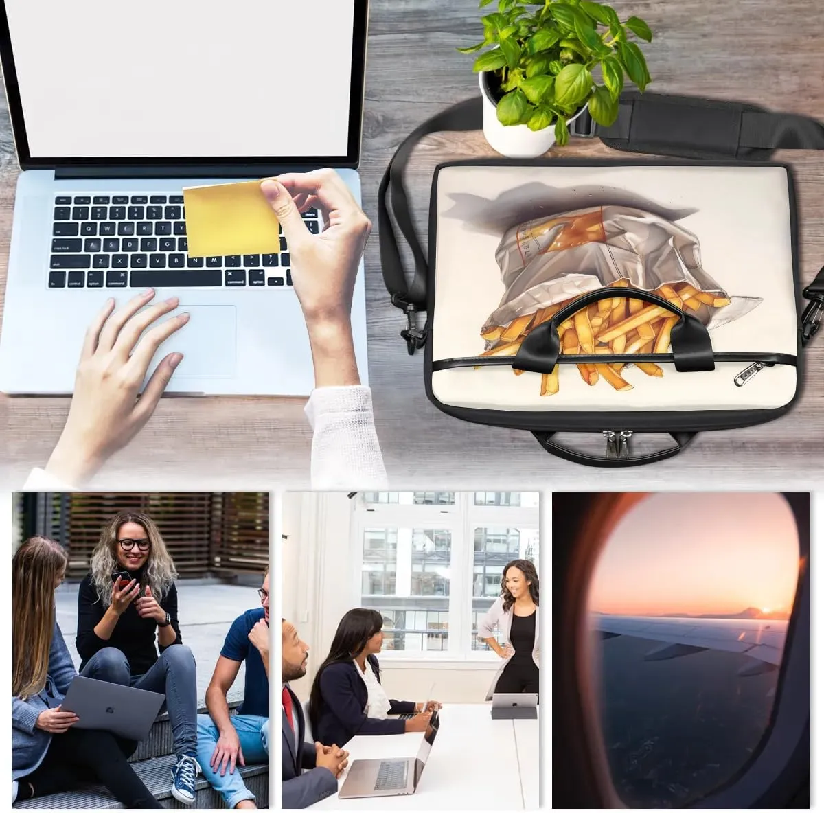 Laptop Shoulder Bag for 13-15 Inch Waterproof Laptop Sleeve Case Bag Slim Computer Carry Case Computer Cases for Laptops