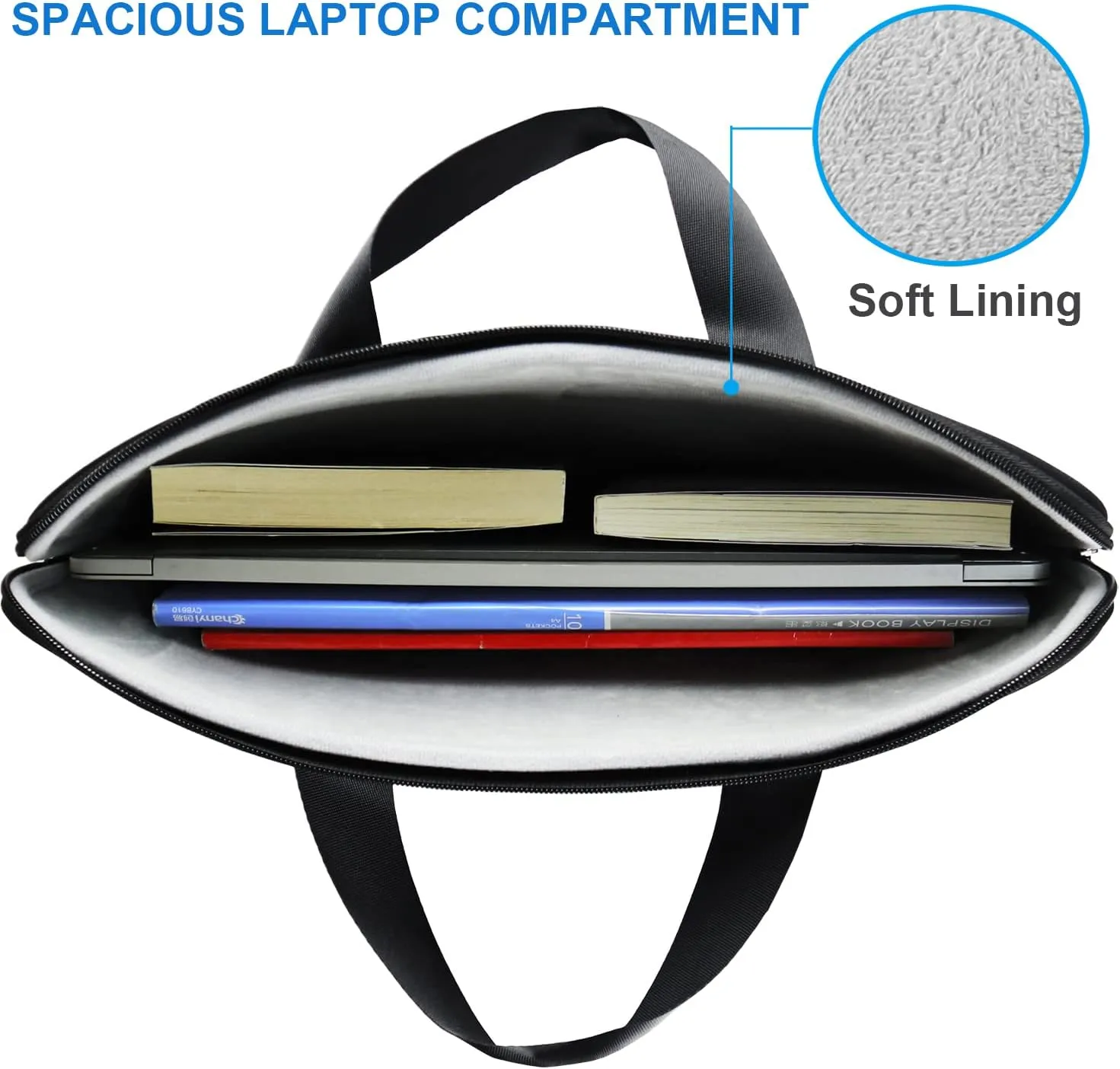 Laptop sleeve 15.6 inch, Laptop Case, laptop bag, Durable Shockproof Protective Computer Cover Carrying Bag Briefcase for 15" 15.6" HP Asus Acer Dell Lenovo Laptop Notebook Ultrabook, (Black/Grey)