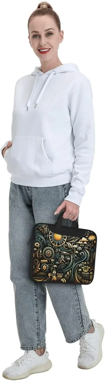 Laptop Sleeve 15.6 inch Sleeve for Women Men Complex Graphics Notebook Shockproof Laptop Case Carrying Case