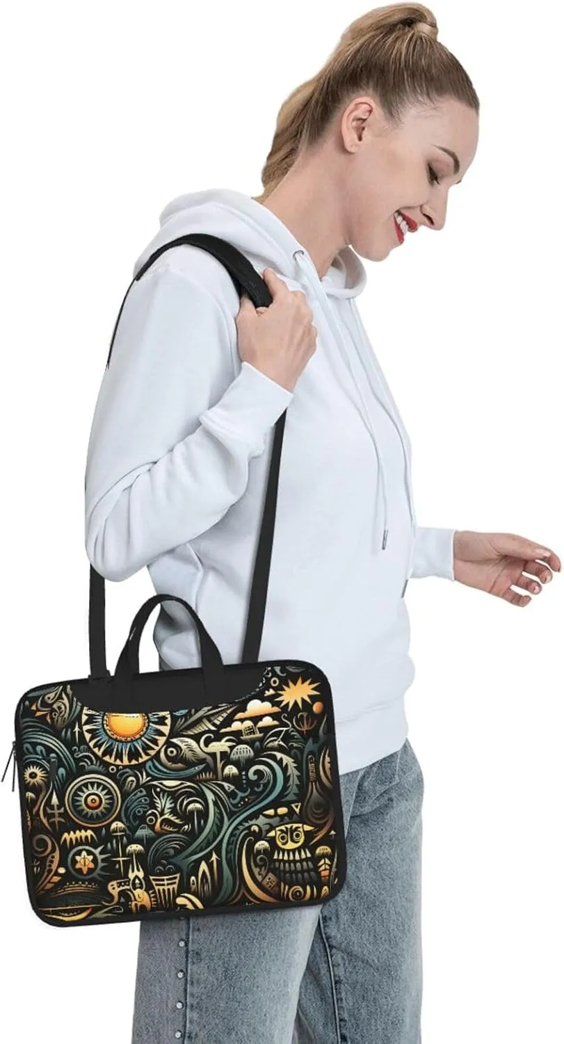 Laptop Sleeve 15.6 inch Sleeve for Women Men Complex Graphics Notebook Shockproof Laptop Case Carrying Case