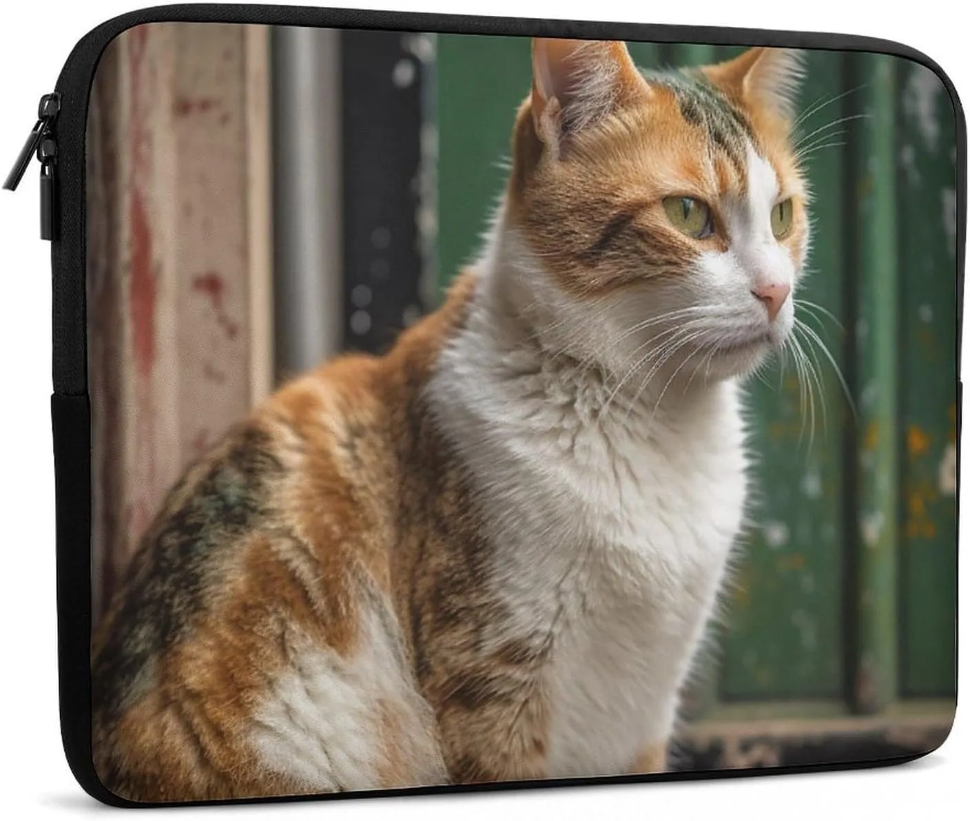 Laptop Sleeve Bag 13inch Slim Computer Carrying Bag Cat Sitting on The Ground Laptop Protective Case Briefcase Handbag