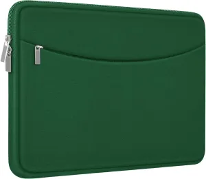 Laptop Sleeve Bag 14 inch, Shockproof Protective Laptop Cover Briefcase Carrying Computer Bag with Accessory Pocket Portable Computer Sleeve for 14" MacBook, HP, Dell, Lenovo, Acer, Green
