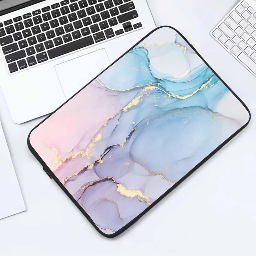 Laptop Sleeve Bag 15.4 15.6 Inch,Pink Blue Marble Abstract Liquid Fluid Art Protective Polyester Computer Cases Laptop Cover Briefcase Bag Tablet Travel Cover
