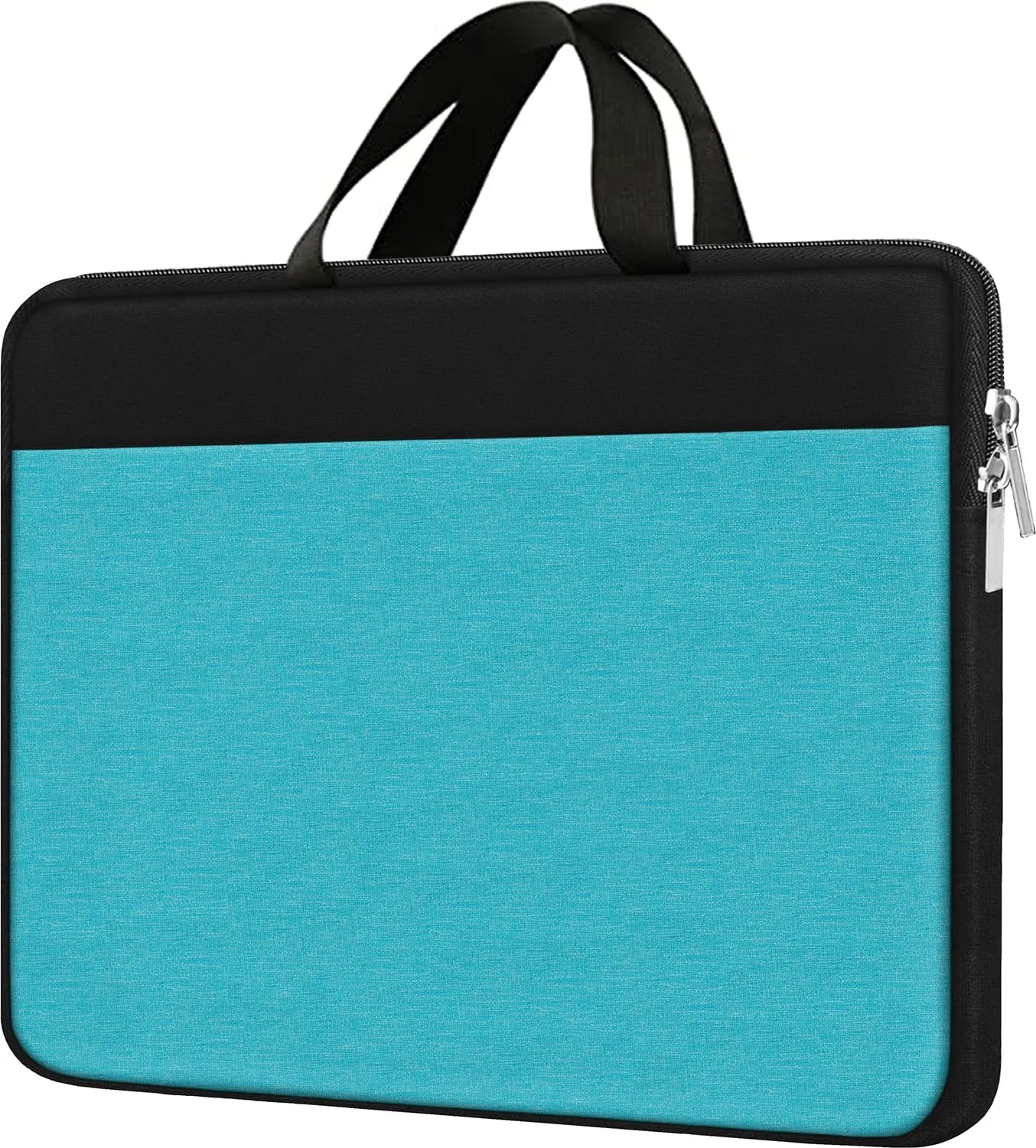 Laptop Sleeve Bag 15.6 inch, Travel Laptop Case Handbag Shockproof Protective Computer Cover Carrying Bag Briefcase for 15" 15.6" HP Asus Acer Dell Lenovo Laptop Notebook Ultrabook, (Black/Sky blue)