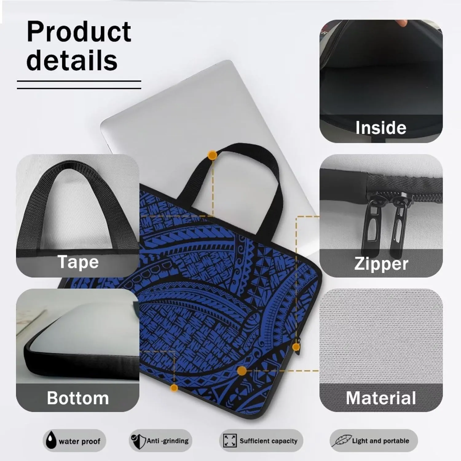 Laptop Sleeve Bag 17Inch Laptop Bag Laptop Travel Bag Cute Laptop Handbag Work Tote Bag
