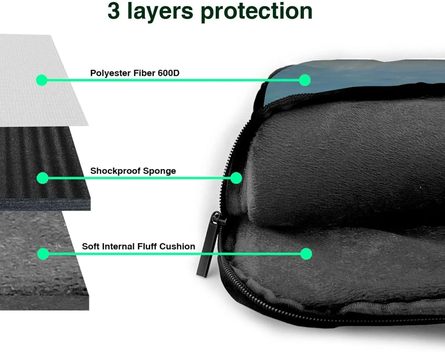 Laptop Sleeve Bag Shockproof Notebook Case Beach Flamingo Computer Carrying Case with Shoulder Strap 14 inch
