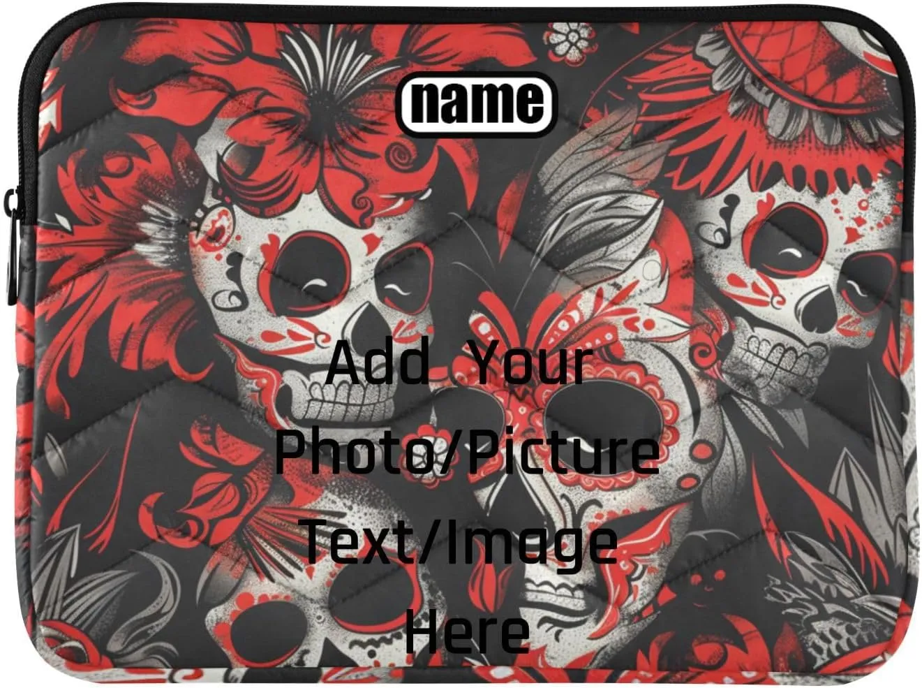 Laptop Sleeve Case 13-14 Inch Concise Customizable Laptop Case Bag Cinco De Mayo Carnival Day of Dead Case with Zipper for Travel Business