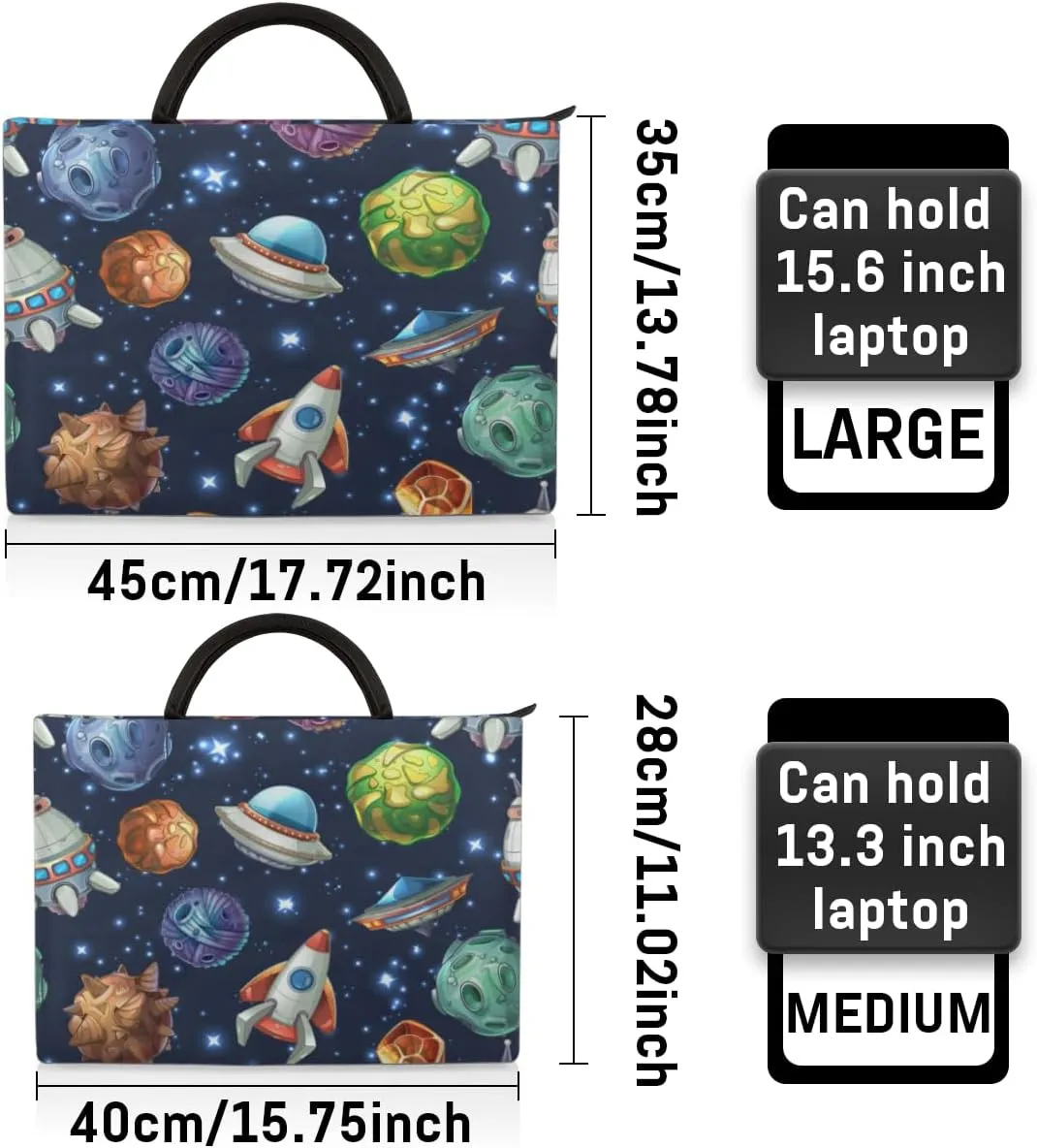 Laptop Sleeve Case 13-16 Inch Laptop Bag with Handle & Pockets Durable Notebook Computer Carrying Case for Men Women
