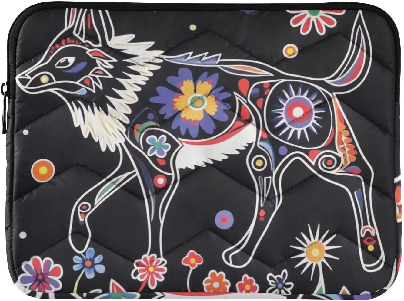 Laptop Sleeve Case 15-16 Inch Concise Sleeve for Laptops Aesthetic Wolf Boho Computer Carrying Bag for Travel Business