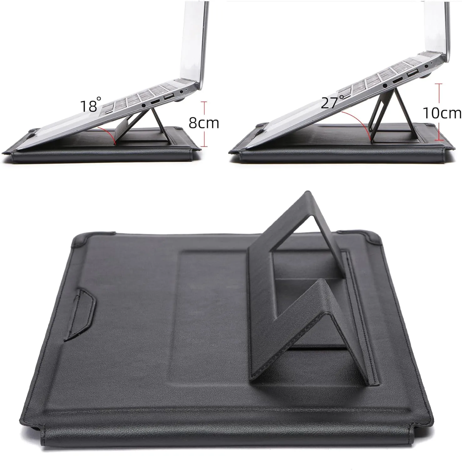 Laptop Sleeve Case with Stand and Mouse Pad 15-16 Inch Laptop Case Chromebook Sleeve Leather Protective Cover for MacBook Pro/Air Dell HP Lenovo ThinkPad Samsung Asus Acer LG Laptops