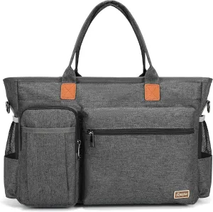 Laptop Tote Bag, Middle Size Computer Messenger Teacher Bag with 15.6'' Padded Laptop Sleeve
