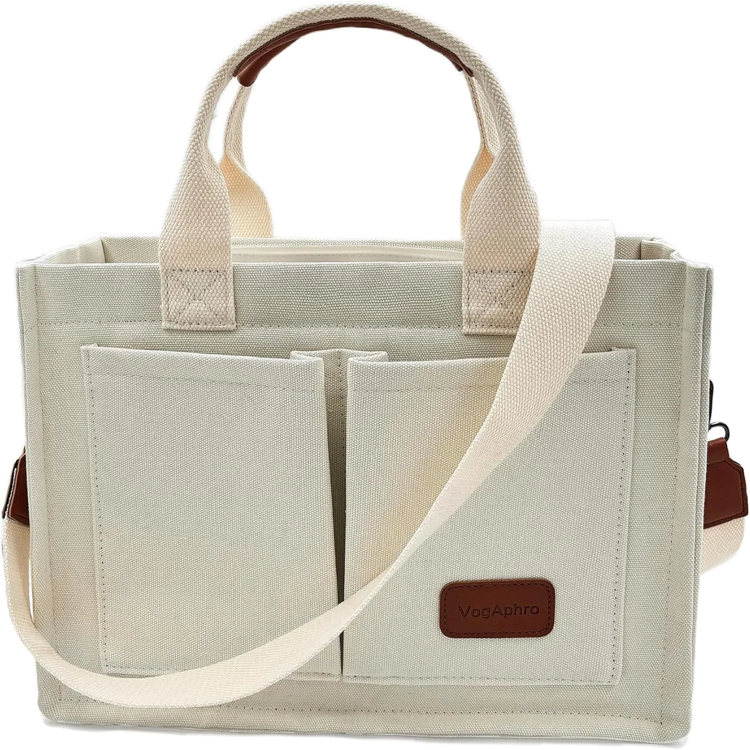 Large Canvas Tote Bag for Women Work Tote Bags with Pockets Laptop Crossbody Purses Everyday Bag Handbags for Travel