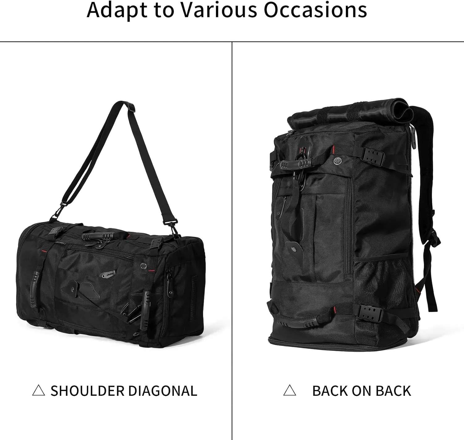 Large Capacity For Travel Hiking Sports Carry On Backpack Durable Convertible Duffle Bag Laptop airplane