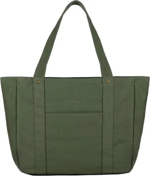 Large Tote Bag for Women with Zipper Closure and Laptop Compartment Canvas Shoulder Bag for Work Holiday and Travel