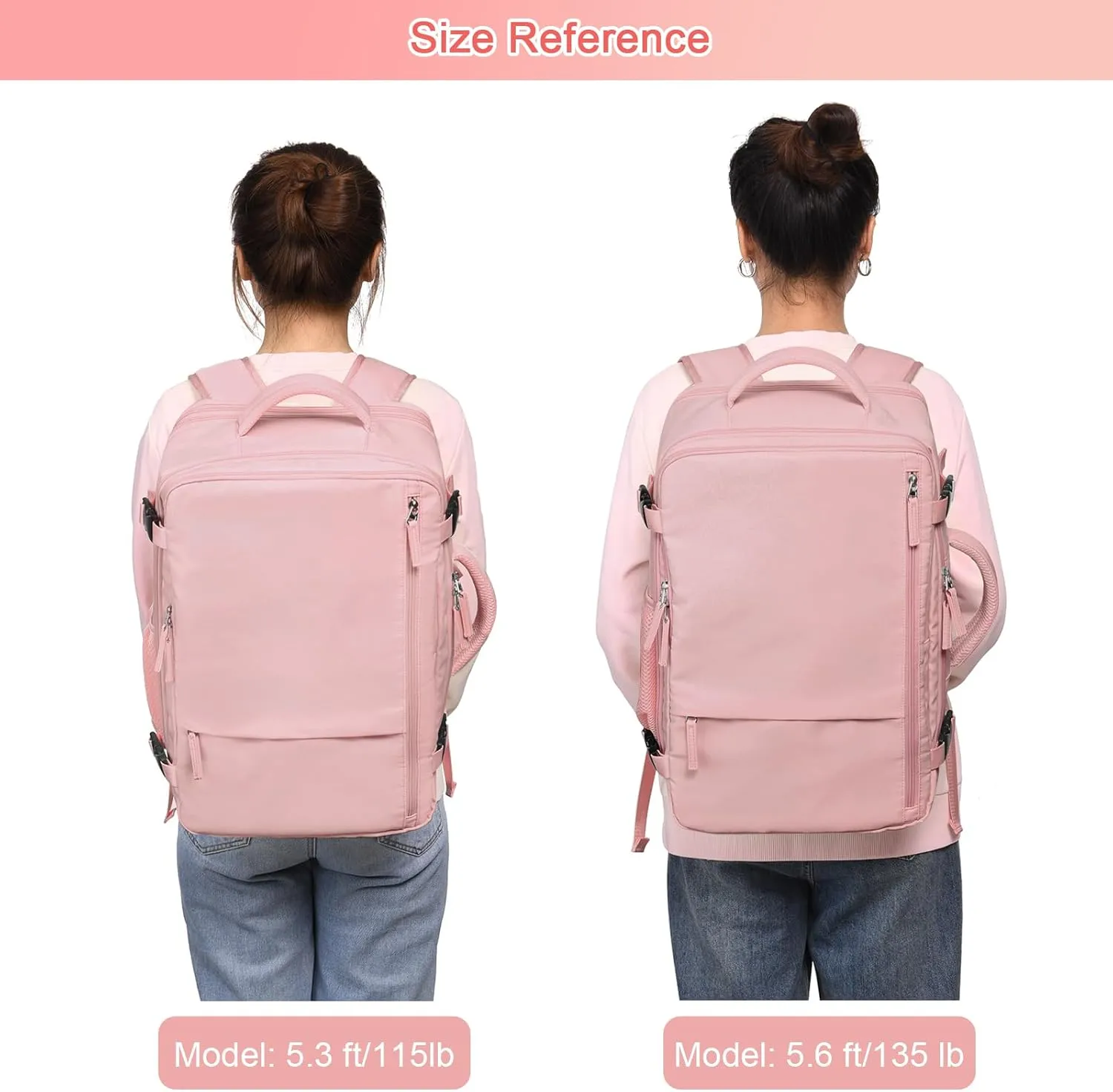 Large Travel Backpack for Women, 40L Carry On Backpack, 17 Inch Laptop Waterproof Backpack, College Bookbag, Backpack for Women, as Person Item Flight Approved