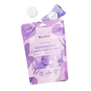 Lavender Compressed Towel Tablets – Disposable Cotton, Instant Expandable water activated Face Towels, Travel-Friendly, Biodegradable Moisturizing Towels for Camping and Outdoors Pack of 50