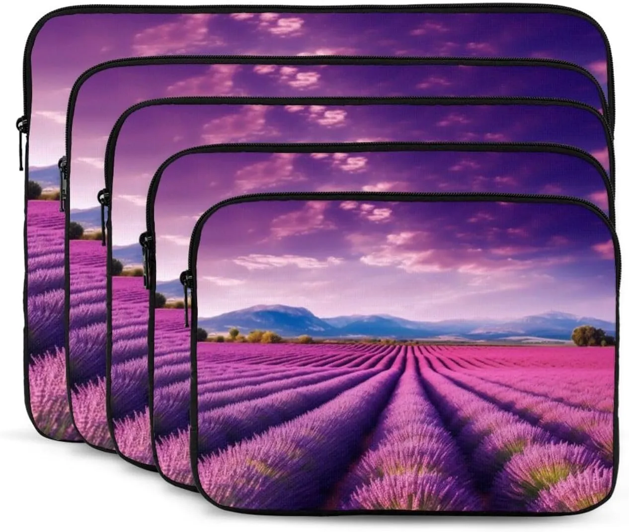 Lavender Fields Laptop Case 13 inch, Shockproof Protective Computer Sleeve Cover Water Resistant Laptop Bag Carrying Tablet Cover Briefcase Handbags Gifts for Men Women