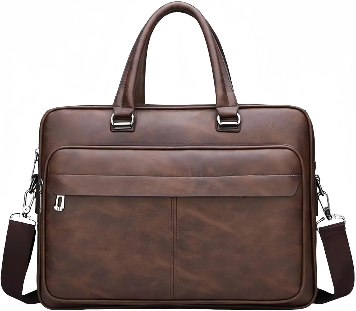 leather Laptop Bag for Men 16.1 inch,Premium Laptop Briefcase Fits,onvertible Computer Handbags Shoulder Crossbody Bag