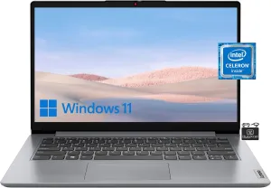 Lenovo 2022 Premium Ideapad, 14" HD Screen Lightweight Laptop, Dual-Core Intel Celeron N4020 (Upto 2.8GHZ), 4GB RAM, 64GB eMMC, WiFi, Bluetooth, Webcam, Long Hours, Window 11S HubxcelAccessory