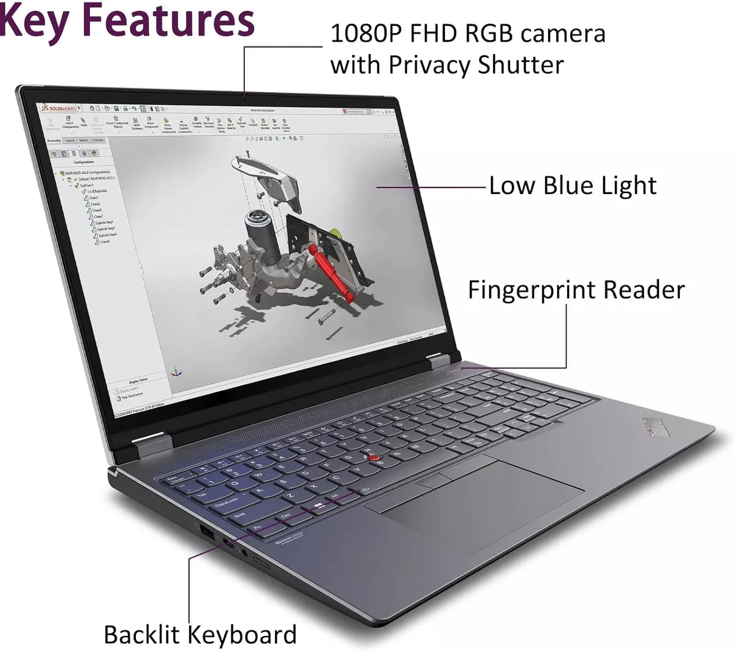 Lenovo ThinkPad P16 Gen 2 Mobile Workstation (16" FHD  100% sRGB, Intel 20-Core i7-14700HX, 32GB DDR5, 1TB SSD, NVIDIA RTX 1000 Ada) Laptop for Engineer, Architect, 1080P Webcam, IST HUB, Win 11 Pro