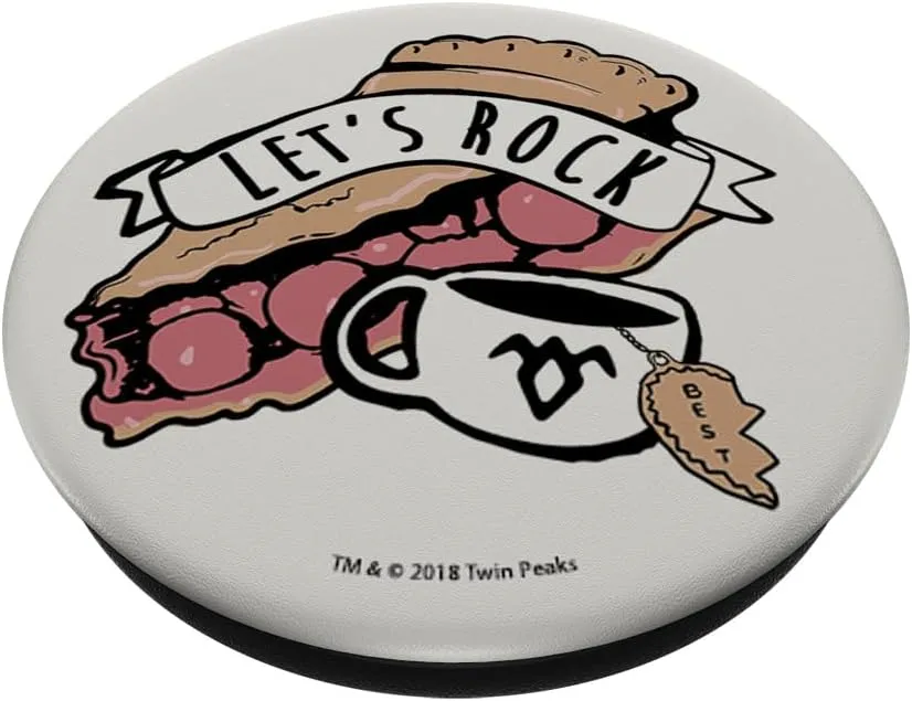 Lets Rock Banner Cherry Pie With Coffee PopSockets Standard PopGrip