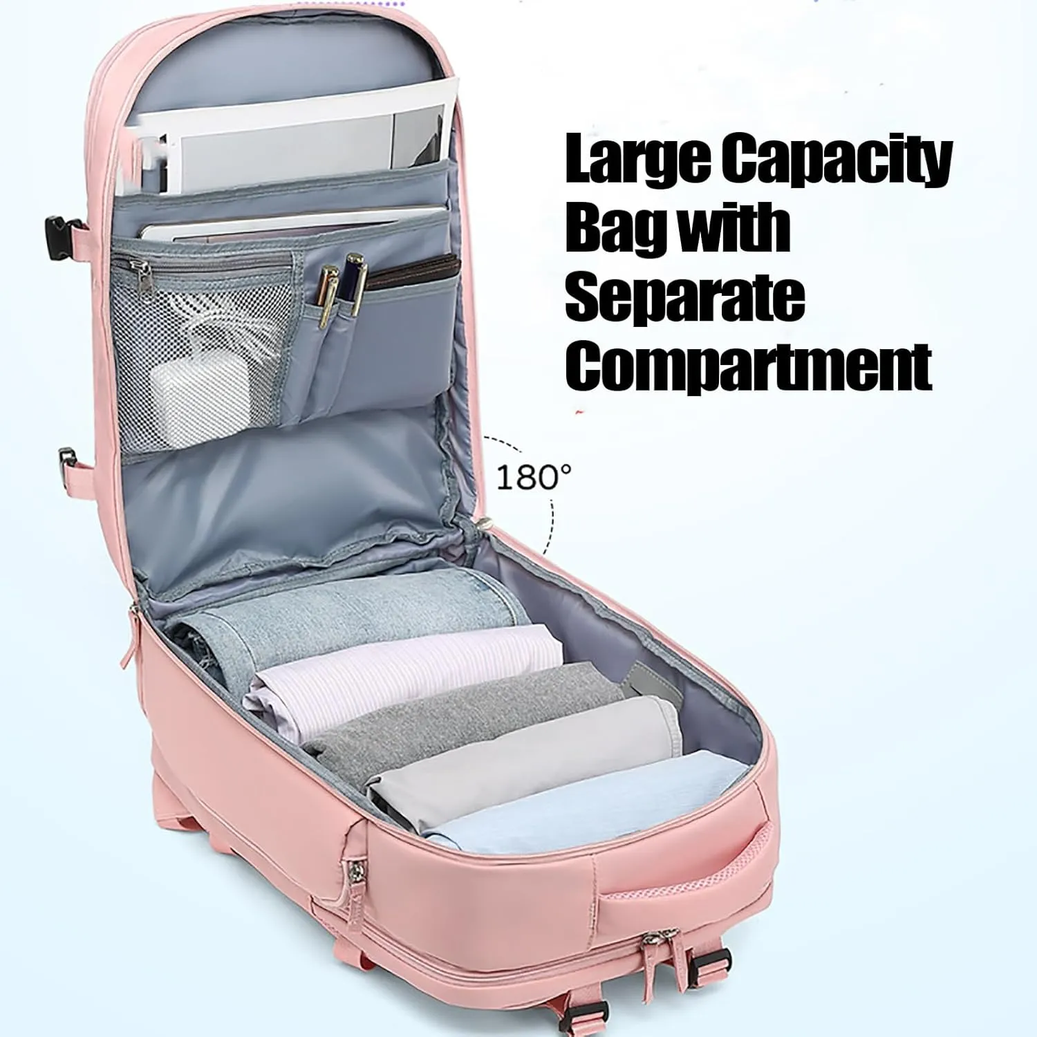 Levettevac Mochila, Levettevac Backpack, Levettebag Backpack, Levette Vac Bag, Large Capacity Bag with Separate Compartment (Grey)