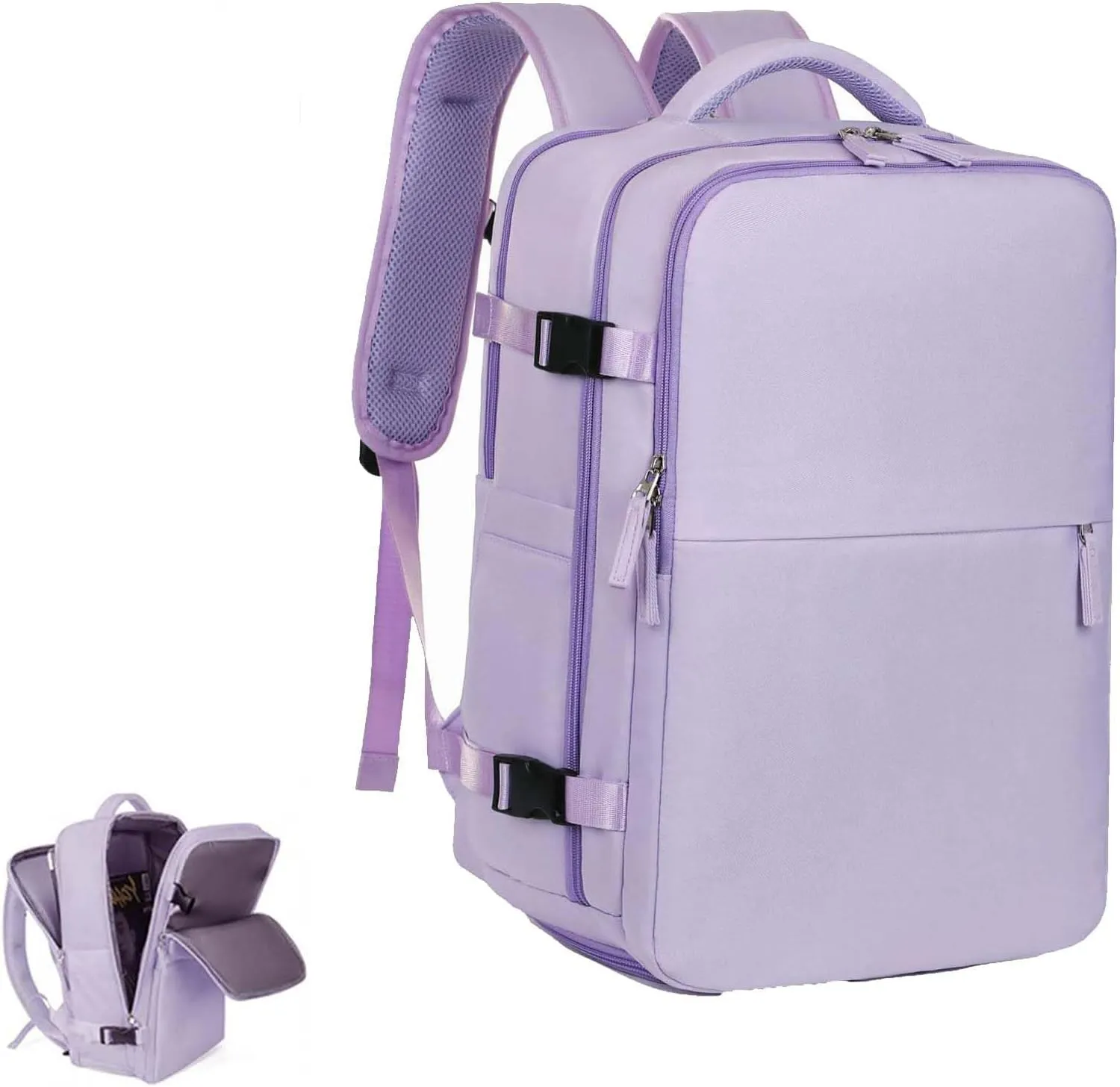 Levettevac Mochila, Levettevac Backpack, Levettebag Backpack, Levette Vac Bag, Large Capacity Bag with Separate Compartment (Purple)