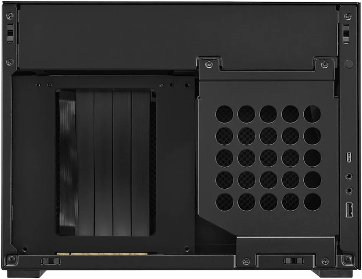 Lian Li A4-H2O Small Case - Mini ITX - Aluminum Exterior & SPCC Steel Interior - PCIe 4.0 - Easy AIO Installation - Supports SFX/SFX-L Power Supply (A4-H2O A4 BLACK)