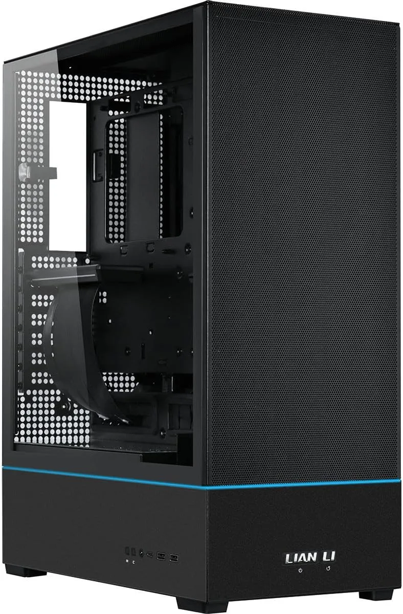 Lian Li SUP01 RGB Tempered Glass ATX Small Tower Computer Case, Black