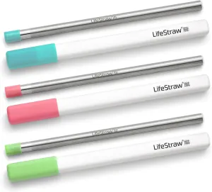 LifeStraw Sip – Reusable Stainless Steel Water Filter Drinking Straw