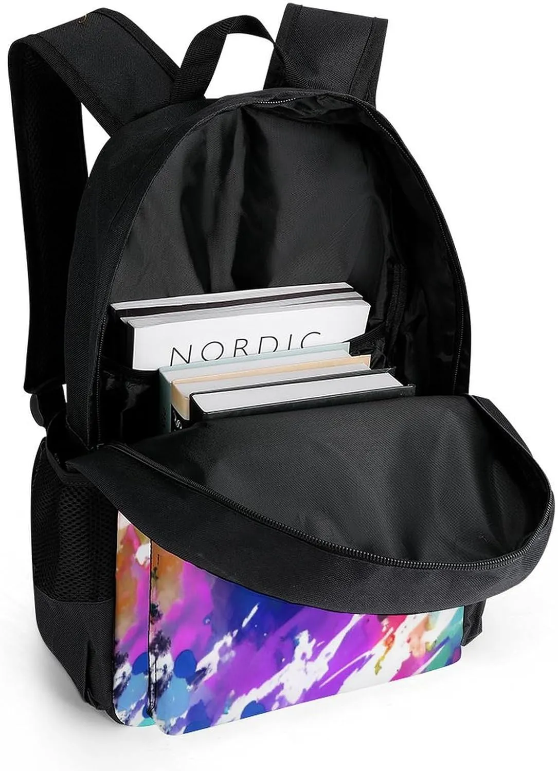 Lightweight Backpack for Gym Travel Bicycle - Big Capacity Multipurpose Anti-Theft Carry On Bag, Beautiful Wild Animal Tiger Abstract Art Travel Hiking Bag & Day Pack