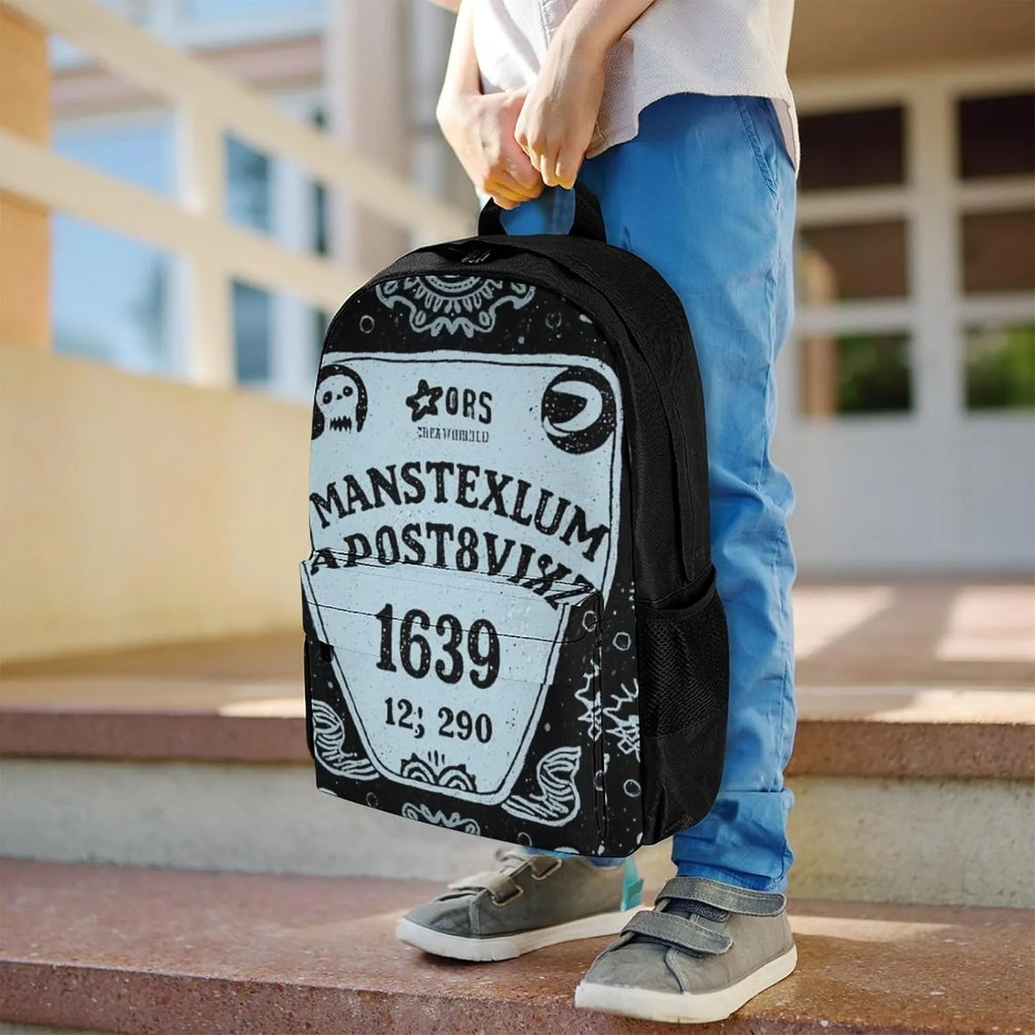 Lightweight Daypack Backpack for Trekking Work Running - Big Capacity Multipurpose Anti-Theft Bookbag, Magic Spirit Board Witch Art Business Computer Bag