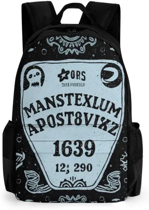 Lightweight Daypack Backpack for Trekking Work Running - Big Capacity Multipurpose Anti-Theft Bookbag, Magic Spirit Board Witch Art Business Computer Bag
